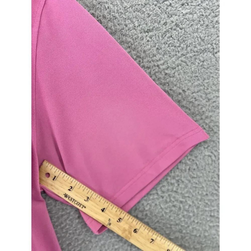 Johnnie O Polo Short Sleeve Golf Beach Surf Salmon Pink Stretch‎ Mens XL Logo
